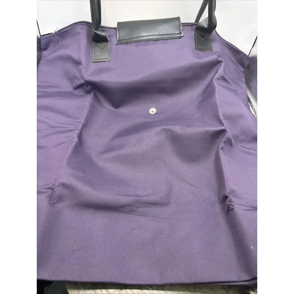 Not Your Daughters Jeans Purple Nylon Foldable Tote Bag 15”X16”